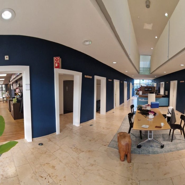 Resultaat van binnenschilderwerk met kleuradvies in kantoor OF-US Enschede