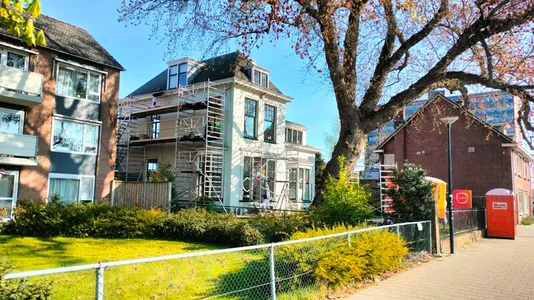 Karakteristieke villa aan de Haaksbergerstraat in Enschede met steiger voor buitenschilderwerk door Schildersbedrijf Bonke & Zn.